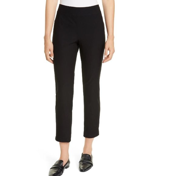 🎁 Eileen Fisher Slim Zip Ankle Knit Pants - Picture 1 of 8